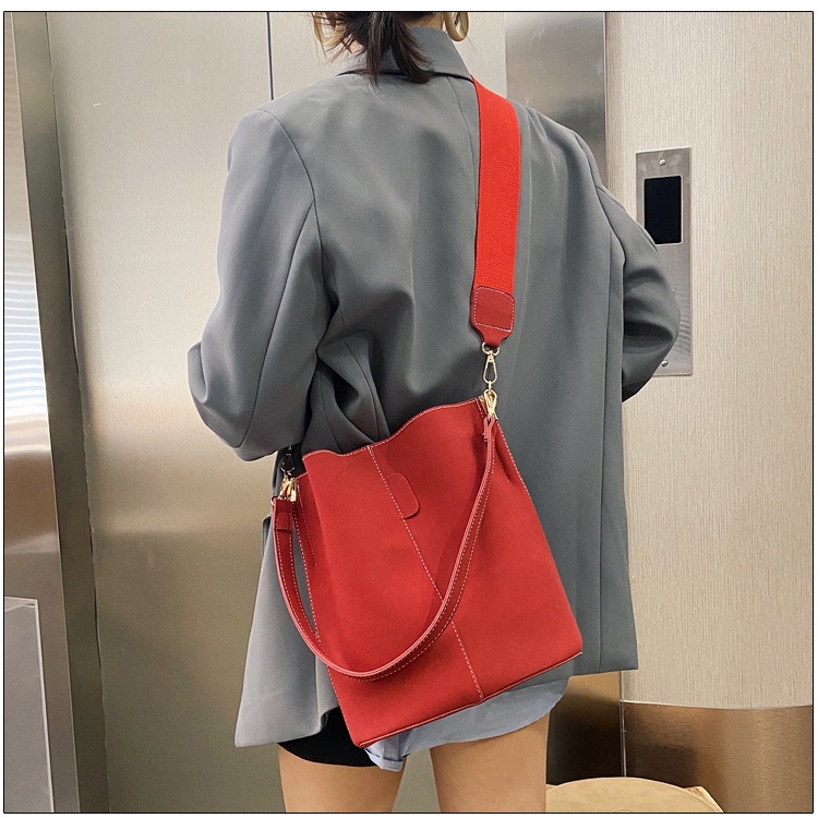 Túi Xách Đeo Vai Sức Chứa Lớn Phong Cách Retro Đơn Giản Cho Nữ