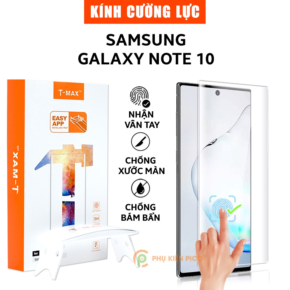 Kính cường lực Samsung Note 10 chính hãng T-Max + keo UV - Dán màn hình Samsung Galaxy Note 10