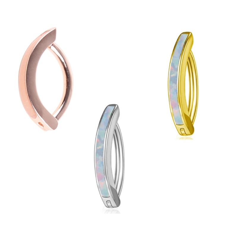 Khuyên Rốn Bằng Bạc Đính Đá Zircon Phong Cách Tối Giản Cho Nữ