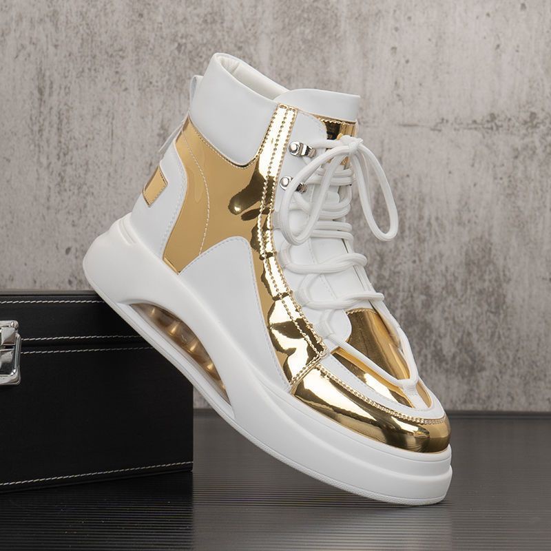 Giày Thể Thao Da Đế Dày Tăng Chiều Cao Phong Cách Châu Âu 2022 Cho Nam