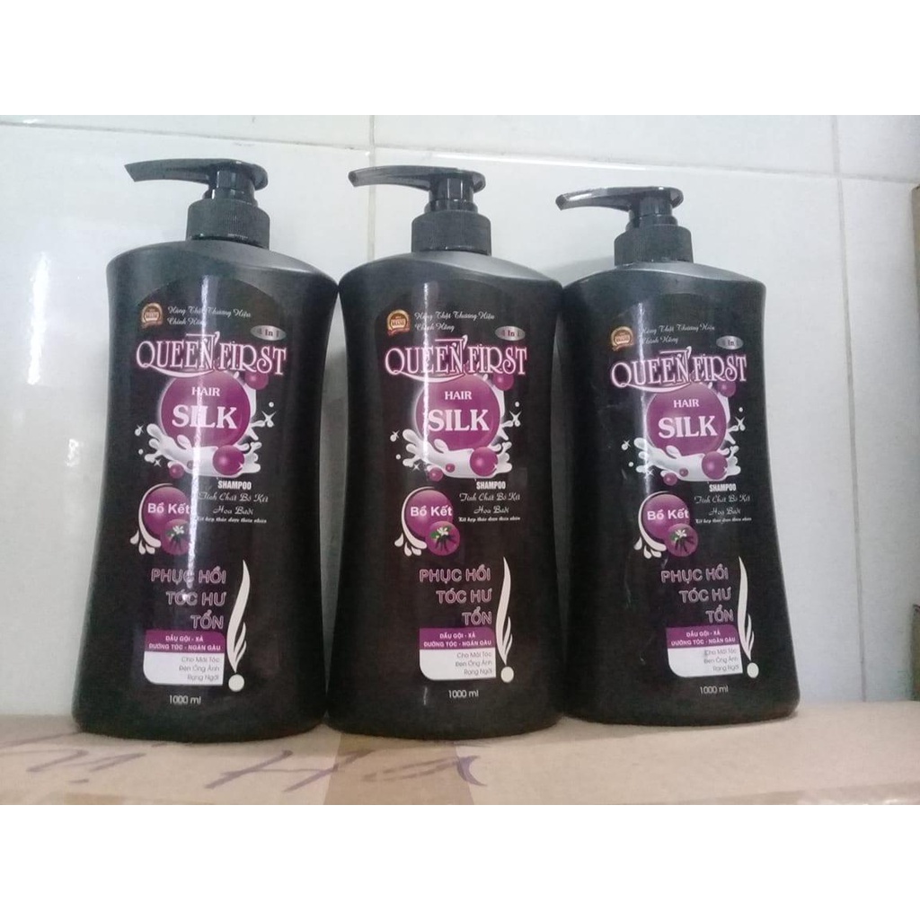 Dầu Gội Silk Bồ Kết hương Hoa Bưởi Chai 1000ml Óng Mượt Sạch Gàu hàng Chính Hãng