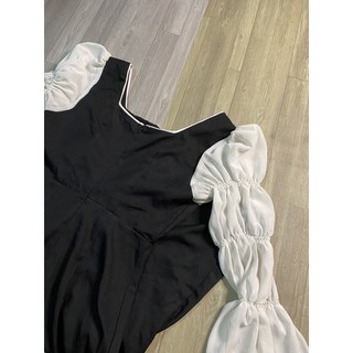 2hand đầm đen tay dài eo 70cm mã 176