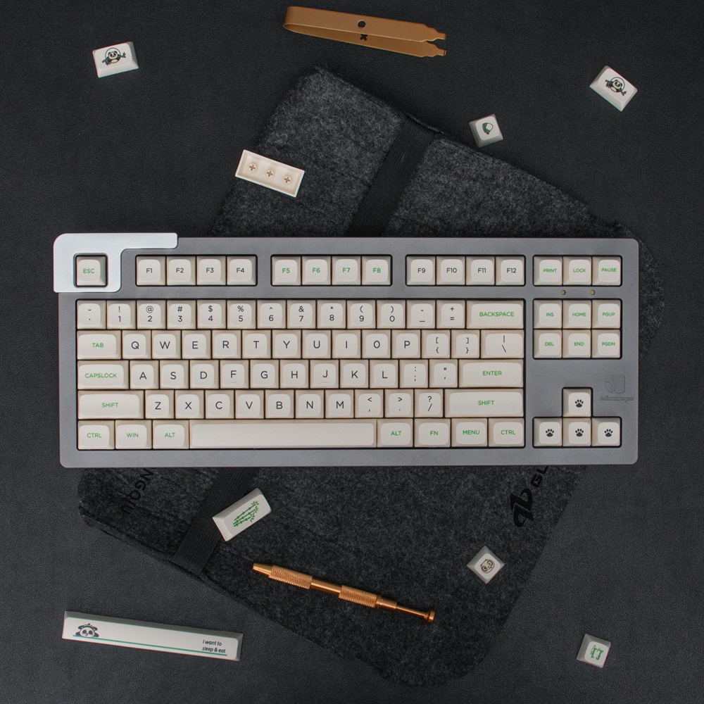 Bộ nút bàn phím cơ Keycap Panda PBT Dyesub - XDA Profile - 132 nút
