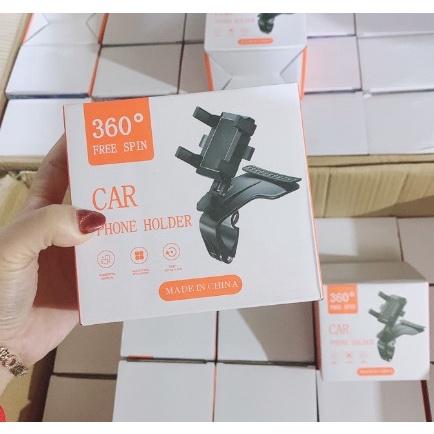 Giá đỡ kẹp điện thoại đa năng để trên xe hơi ô tô xoay 360 độ chống rung treo đa điểm trên taplo, gương chiếu hậu | BigBuy360 - bigbuy360.vn