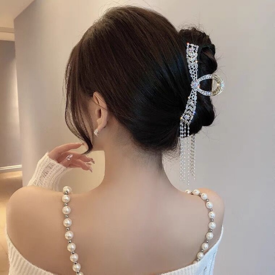 Kẹp Tóc Hợp Kim Đính Ngọc Trai Nhân Tạo Thời Trang