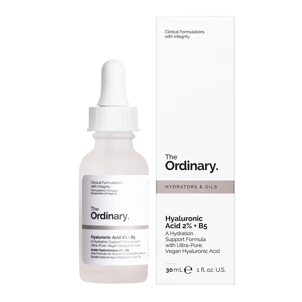 The Ordinary Bộ Dưỡng ẩm Cơ Bản - Squalane Cleanser / Hyaluronic Acid 2% + B5 - 50ml+30ml.（My Beauty Love）