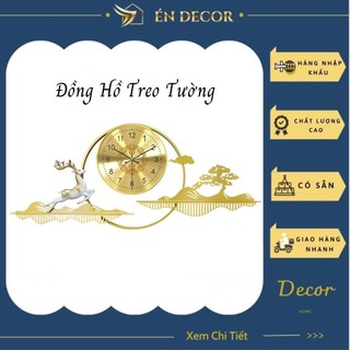 Đồng hồ treo tường, đồng hồ trang trí, đồng hồ hươu, nghệ thuật, kim trôi, én decor