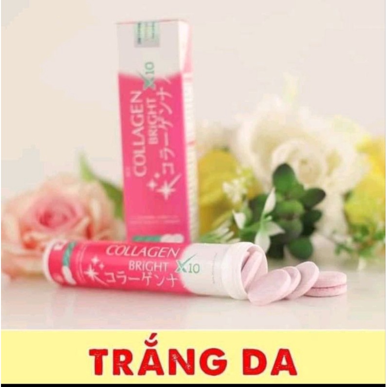 Hộp 20 viên sủi Colagen nano X10, Collage trắng da toàn thân, Mờ nám tàn nhang