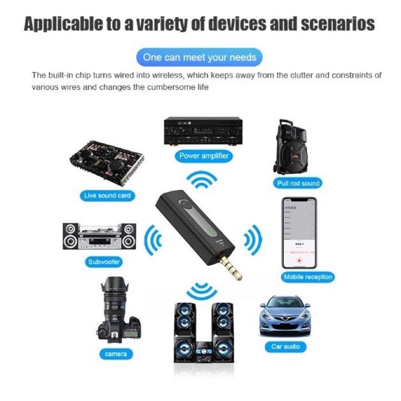 Micro Không Dây Đầu 3.5mm Sử Dụng Cho Máy Ảnh, Điện Thoại, Loa Máy Trợ Giảng