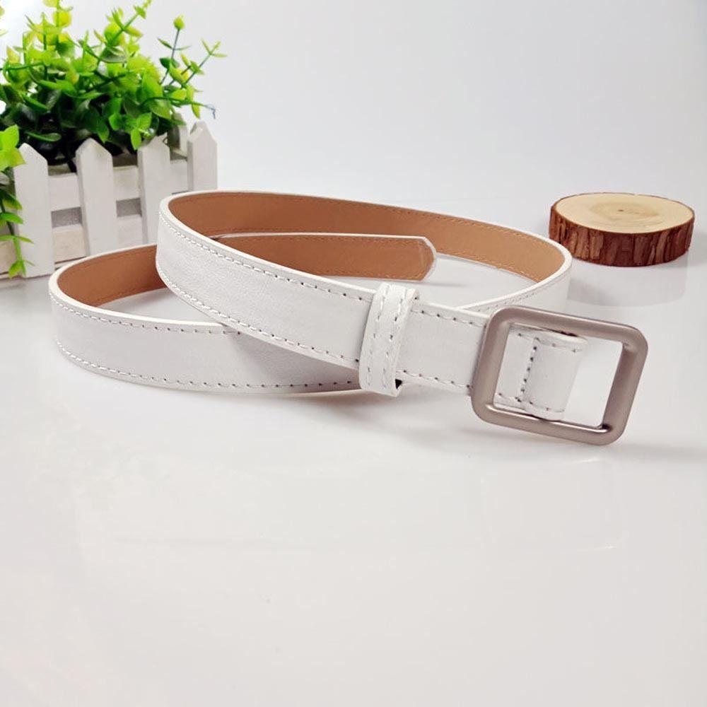 Thắt Lưng Da PU Khóa Kim Loại Thời Trang Cho Nam Nữ
