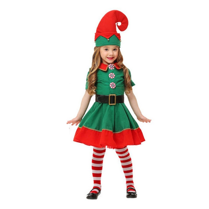 Bộ Đồ Hóa Trang Ông Già Noel Màu Xanh Lá Mừng Năm Mới Dành Cho Bé Trai Và Bé Gái