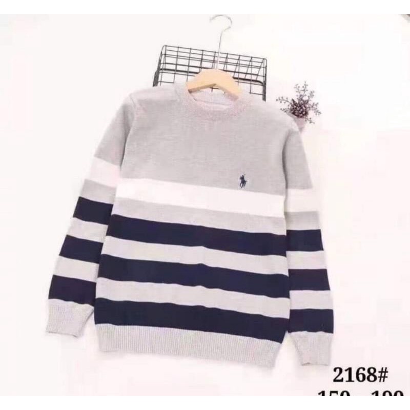 ÁO LEN KẺ UNISEX CHO BÉ 25-55KG