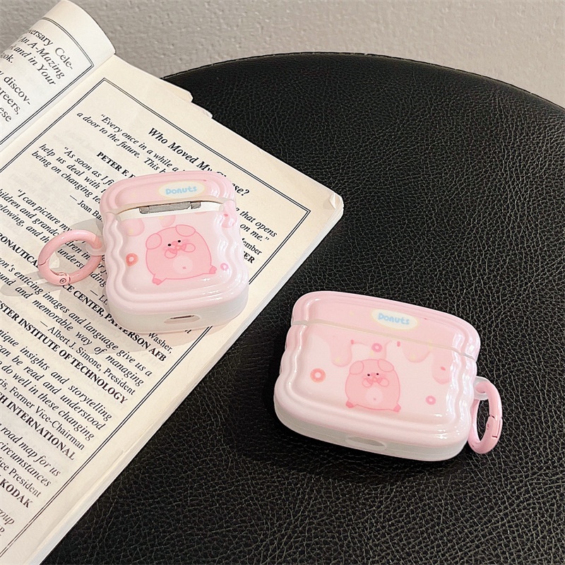 Ốp case vỏ airpods 1 2 3 pro pro2 bao đựng tai nghe không dây Pig Donuts