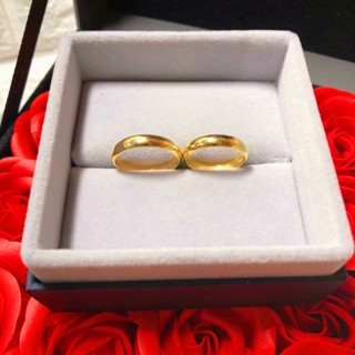 Nhẫn Trơn, Nhẫn Chỉ Nam Nữ Mạ Vàng Loại 1 Chỉ Bền Màu Có Khắc 999 Cao Cấp