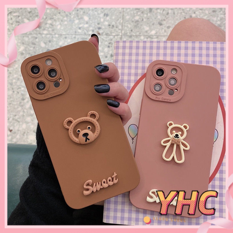 ốp iphone Hình Gấu 3D Dễ Thương Cho Iphone6 6splus 7 7plus 8plus XR X XS 11 12 Pro max Plus Promax max-032