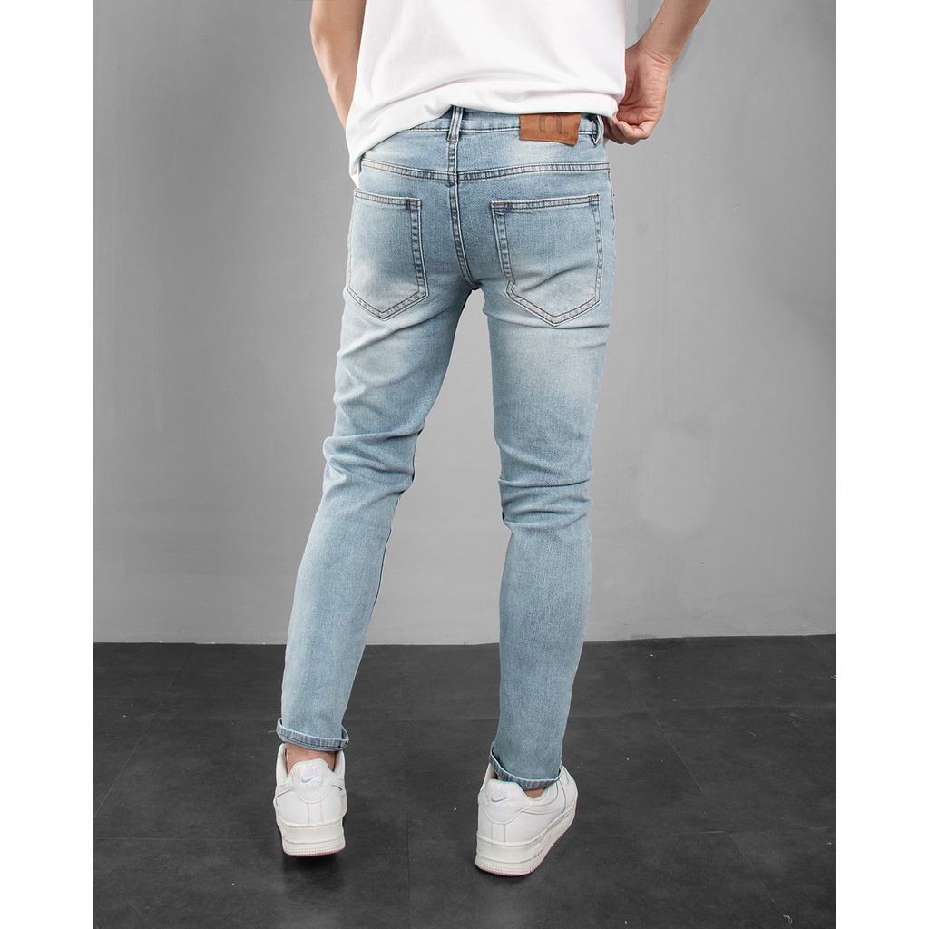 Quần Bò Nam Xám Trơn 2STOREGLE Phong Cách Thời Trang Trẻ Trung Chất Đẹp Không Phai Màu Ống Vừa