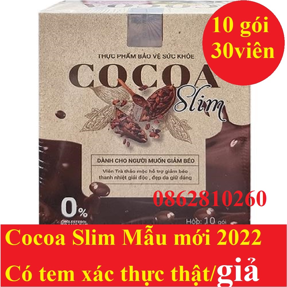 Viên Uống Giảm Cân COCOA SLIM mẫu mới 10 gói 30 viên,hỗ trợ giảm cân nhanh không cần ăn kiêng [CHÍNH HÃNG]