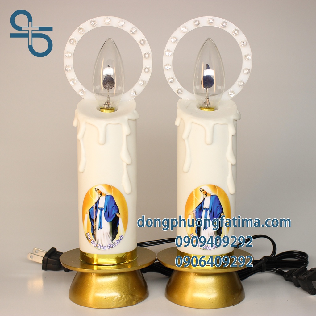 2 CÂY NẾN ĐIỆN TỬ VÒNG LED (Không cần pin)