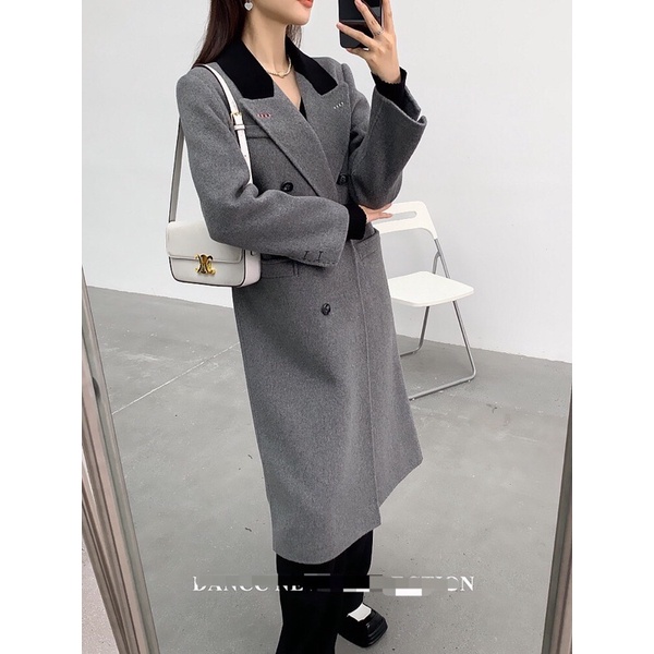 Áo khoác dạ dáng dài phong cách hàn quốc cao cấp Maison Margiela MM6