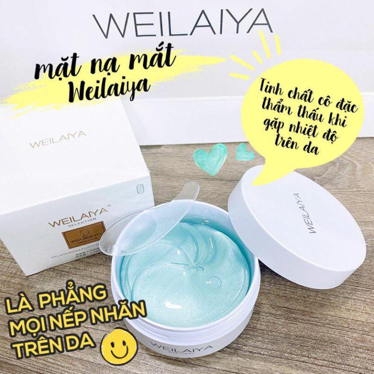 Mặt Nạ Mắt Weilaiya Collagen Giảm Thâm Mờ Nhăn Giúp Vùng Mắt Luôn Căng Bóng Hộp 60 Miếng