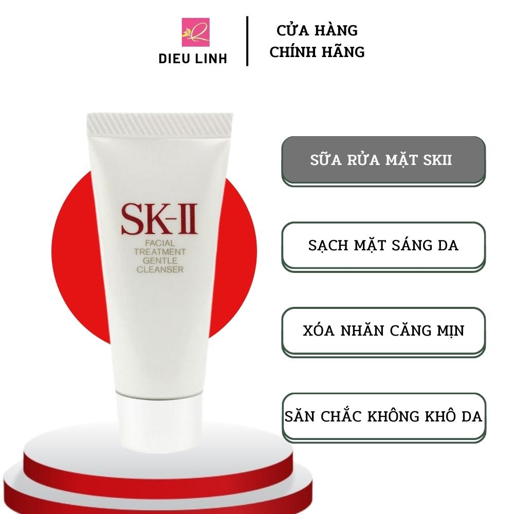 Sữa rửa mặt SKII mini 20g srm dịu nhẹ tốt cao cấp facial treatment gentle cleanser
