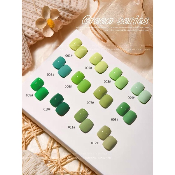 sơn gel tone màu xanh lá,sơn gel xanh lá cây mã GRS