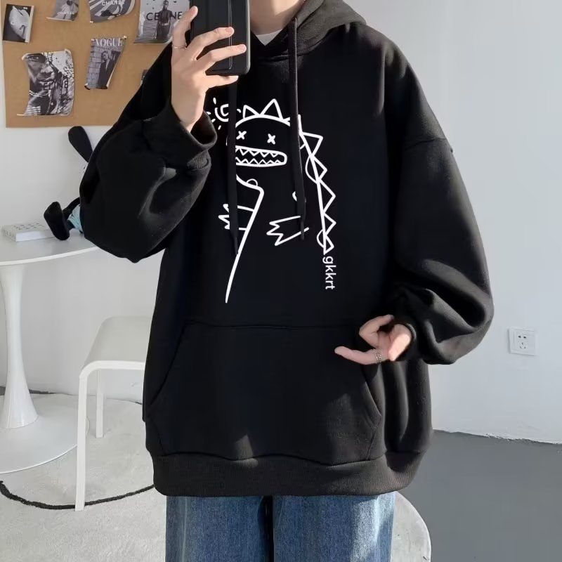 Áo hoodie Tay Dài In Chữ Phong Cách hip hop Đường Phố Hàn Quốc Chất Lượng Cao Có size Lớn Cho Nam Và Nữ