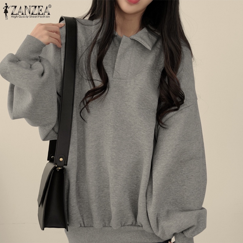 ZANZEA Áo Hoodie Dài Tay Phong Cách Hàn Quốc Năng Động Trẻ Trung Dành Cho Nữ | BigBuy360 - bigbuy360.vn