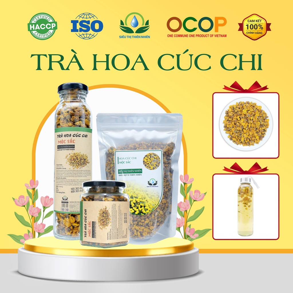 Trà Hoa Cúc Nụ Sấy Lạnh SIÊU THỊ THIÊN NHIÊN, Giảm Đau Đầu