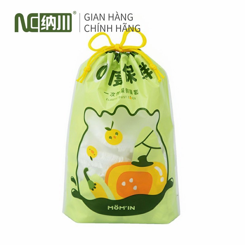 100 PCS Màng bọc thực phẩm co giãn siêu dai có chun kèm túi gấu - Mũ chùm đầu dùng 1 lần tiện lợi Nachuan