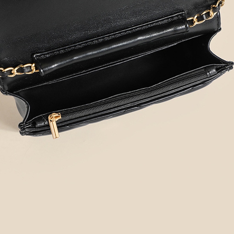 Túi Đeo Chéo Hình Vuông Nhỏ Màu Đen Đơn Giản Thời Trang Cho Nữ