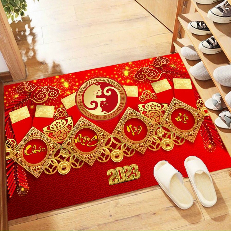 Thảm lau chân tết 2023  an khang nhiều mẫu.