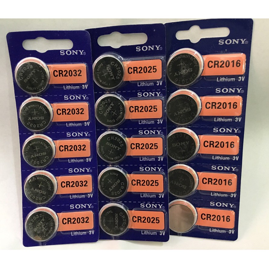 Pin CR2450 CR2430 Sony vỉ 1, 2 viên và Vỉ 5 viên pin cúc áo Sony  CR 2032 / CR 2025...