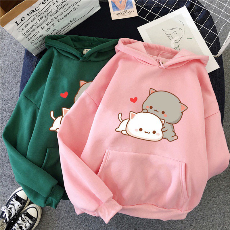 Áo khoác hoodie nỉ in gấu thả tim cute,Áo Khoác Thời Trang Nữ mẫu mới nhất 2019