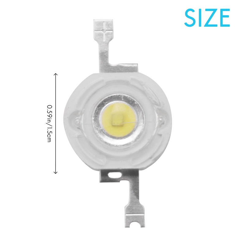 50 Đèn Led Diode Năng Lượng Cao 1W 1 Watt Chip 3V-3.4V