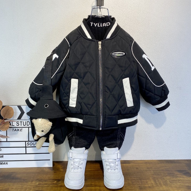 Áo Khoác Bóng Chày Thời Trang Thu Đông 2022 Dày Dặn Phong Cách Mới Cho Bé Trai