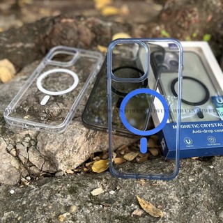 Ốp lưng WIWU Clear Case With Magsafe cho Smart IPhone 14 /14 Pro/ 14 Pro Max / 13 Pro Max . Lưng cứng viền dẻo chống sốc