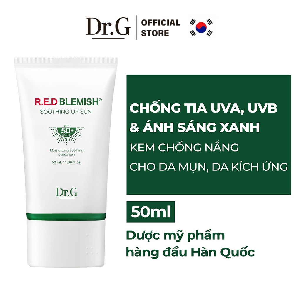 Kem chống nắng Dr.G phổ rộng cho da mụn R.E.D Blemish Soothing Up Sun