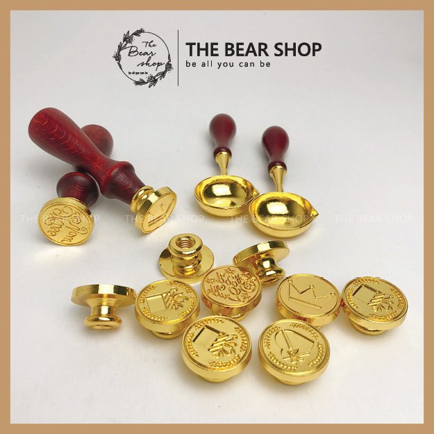 Mặt con dấu sáp niêm phong vintage cổ điển hàng loại 1 - The Bear Shop