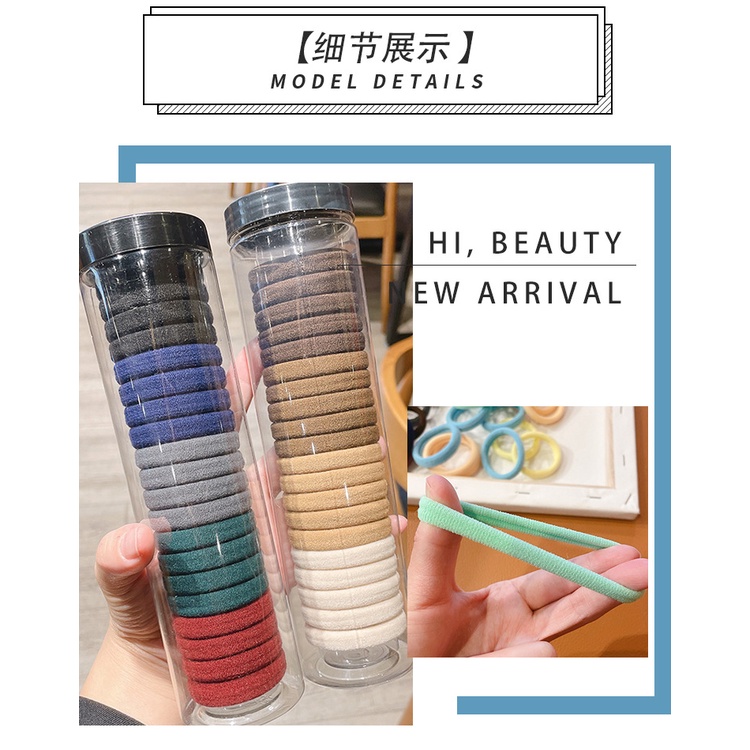 Thun cột tóc, chun buộc tóc hộp set 20 cái
