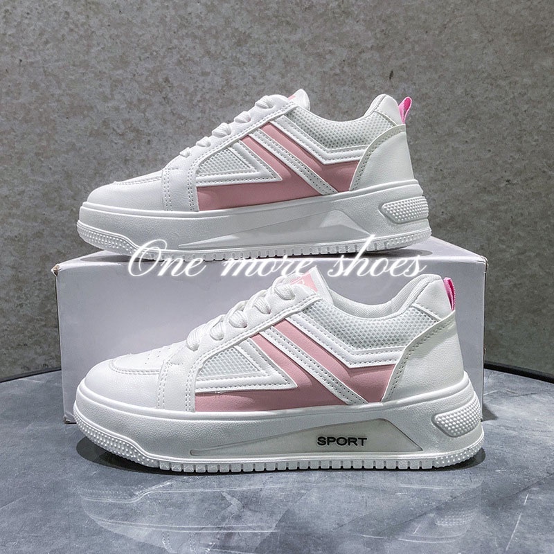 Giày Thể Thao Đế Dày Họa Tiết Kẻ Sọc Thời Trang Hàn Quốc Cho Nữ