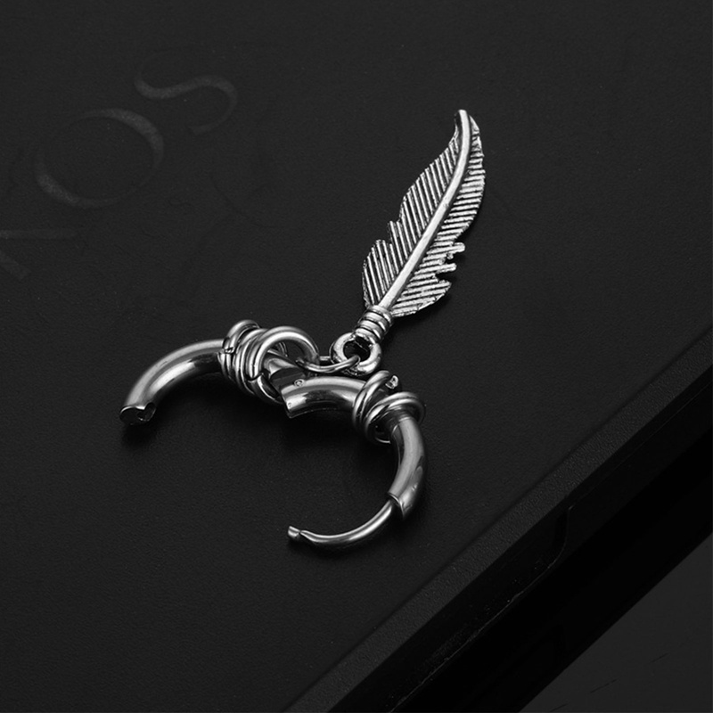 1 Bông Tai Thép Titan Hình Thánh Giá Phong Cách Hàn Quốc Thời Trang