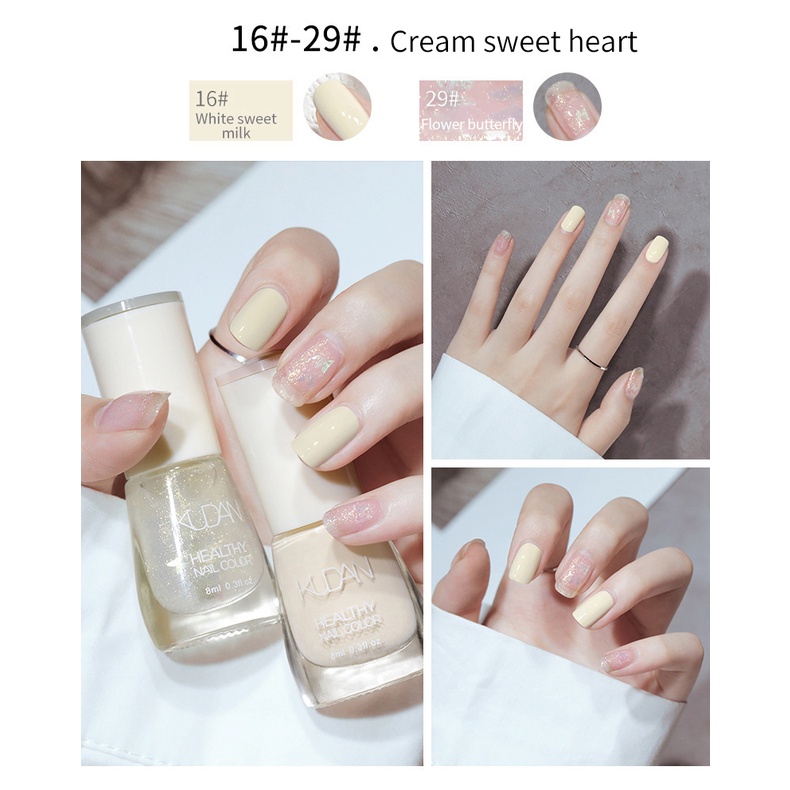 Sơn Móng Tay 8ml Màu Trắng Trong Suốt Không Lột