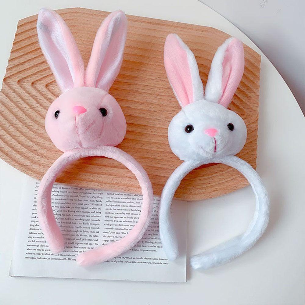 AROMA Băng Đô Cài Tóc Bằng Vải Bông Hình Thỏ Thời Trang Dành Cho Nữ