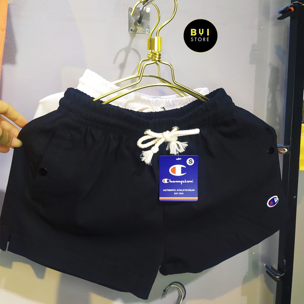 Quần short đùi nữ kaki trơn thương hiệu CHAMPION, hàng cao cấp dễ phối đồ [ BỤI STORE ]