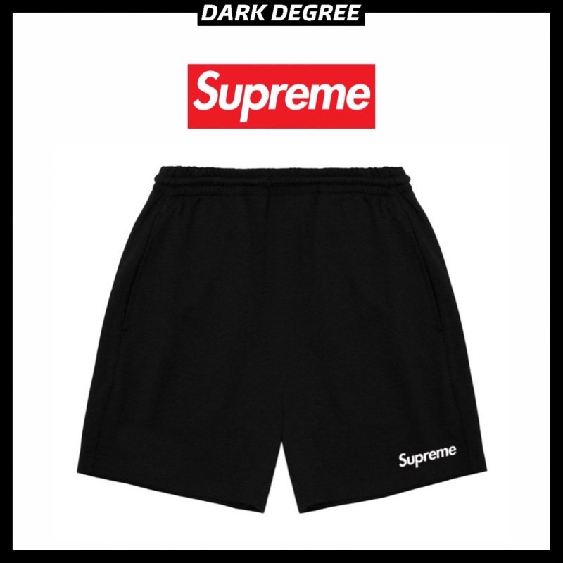 Quần Short Màu Đen In Logo Supreme Phong Cách Đường Phố Cá Tính