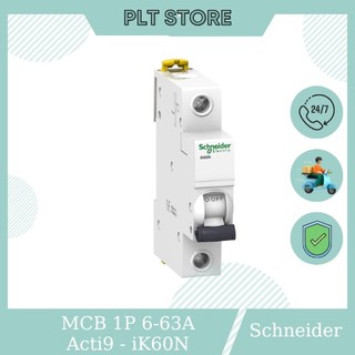 Cầu dao tự động, mcb , cb tép schneider acti9 ik60n 1p, 6ka, 230v, c curve 6a - 63a