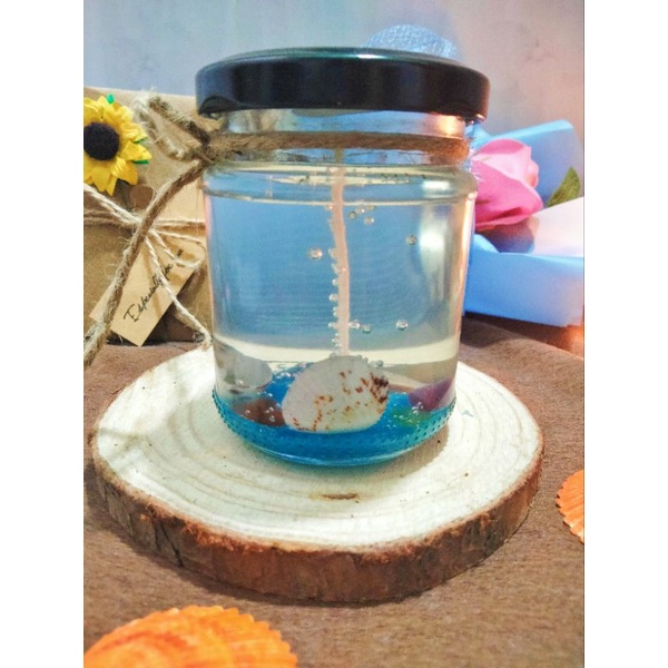Nến trong suốt lung linh decor lòng đại dương trang trí bao xinh [ hình thật shop chụp ]