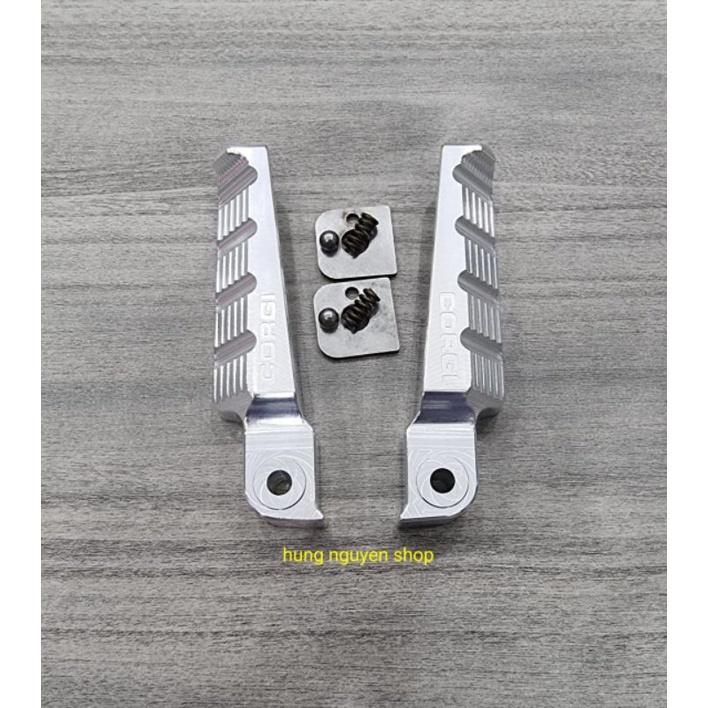 Gác chân CORGI nhôm nguyên khối CNC gắn dòng xe Honda & yamaha _ giá bán một cặp