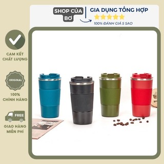 - Ly giữ nhiệt 510ml uống trà, cà phê mang đi, bọc silicon giúp cầm chắc tay